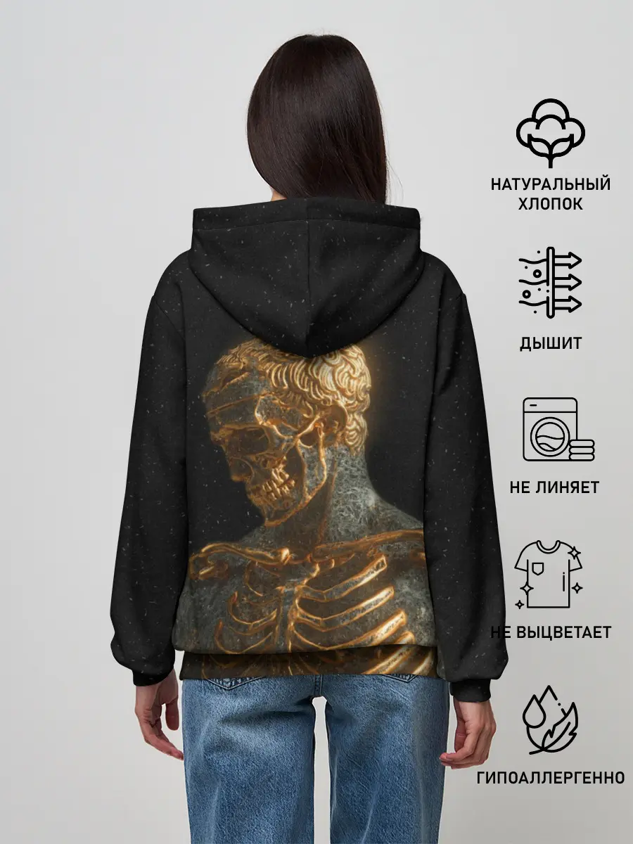 Женское худи / Скелет В Золоте