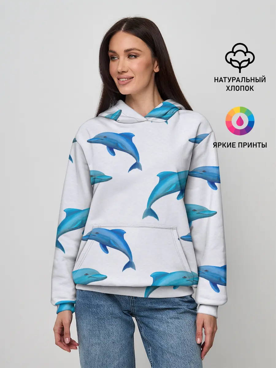 Женское худи / Рай для дельфина