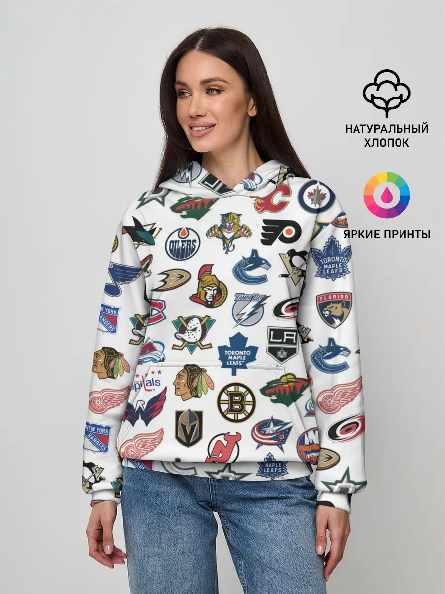 Женское худи / Логотипы НХЛ