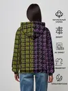 Женское худи / желто-фиолетовые иероглифы