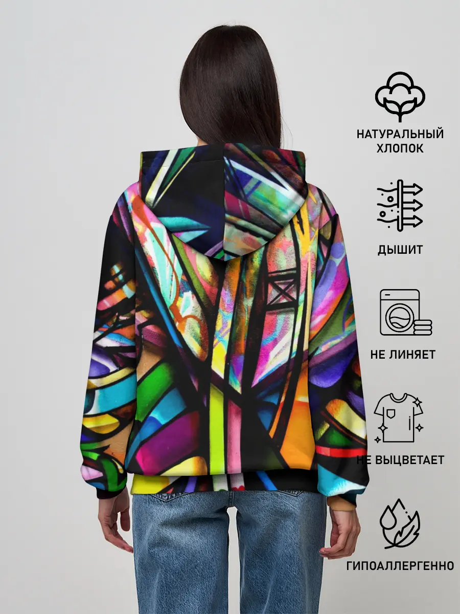 Женское худи / Красочное граффити