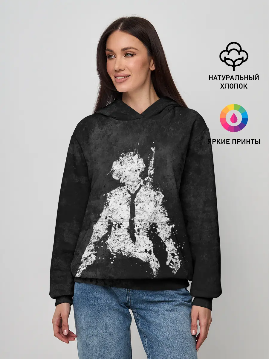 Женское худи / PUBG брызги красок
