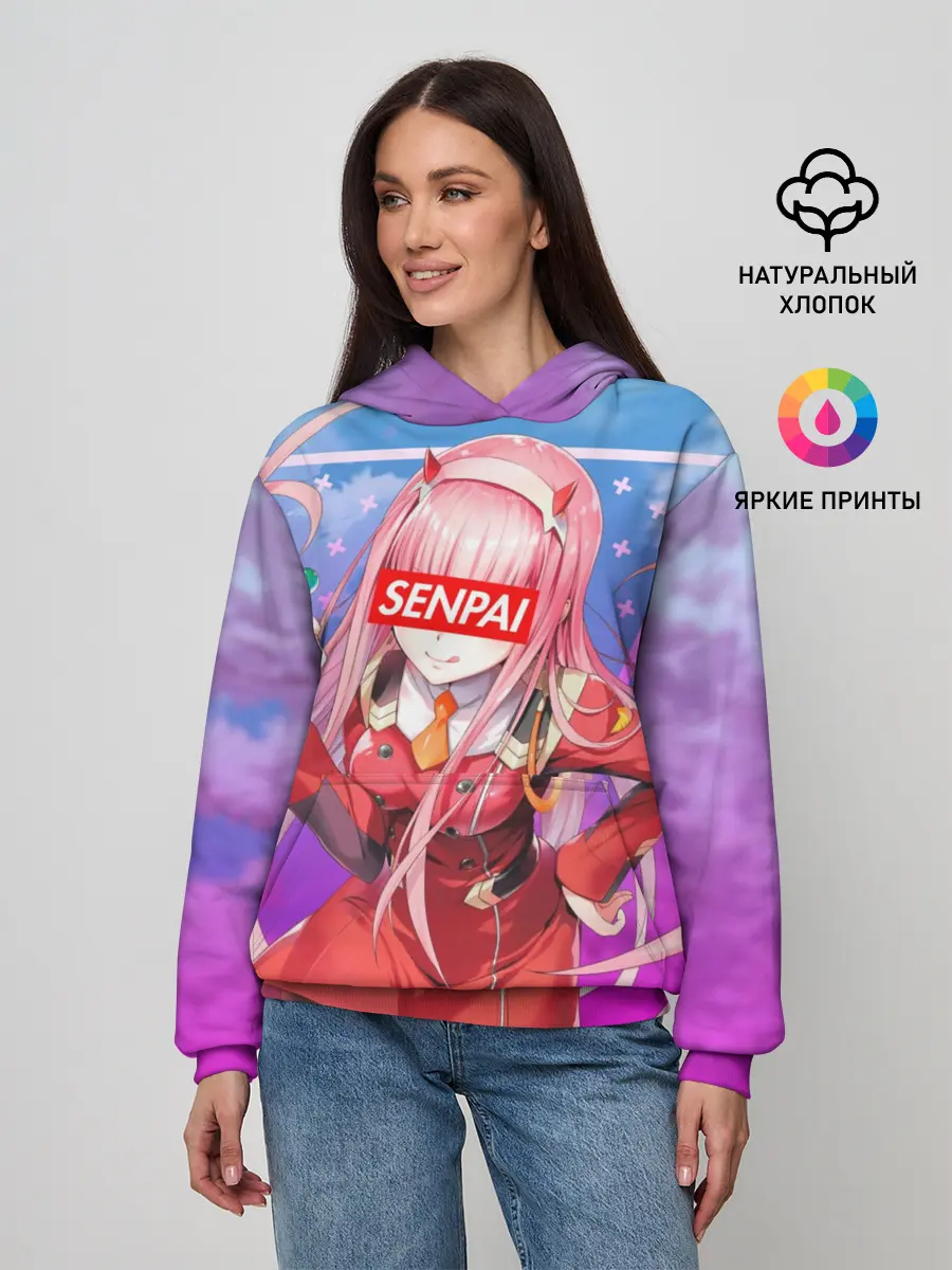 Женское худи / Anime Senpai Girl pink