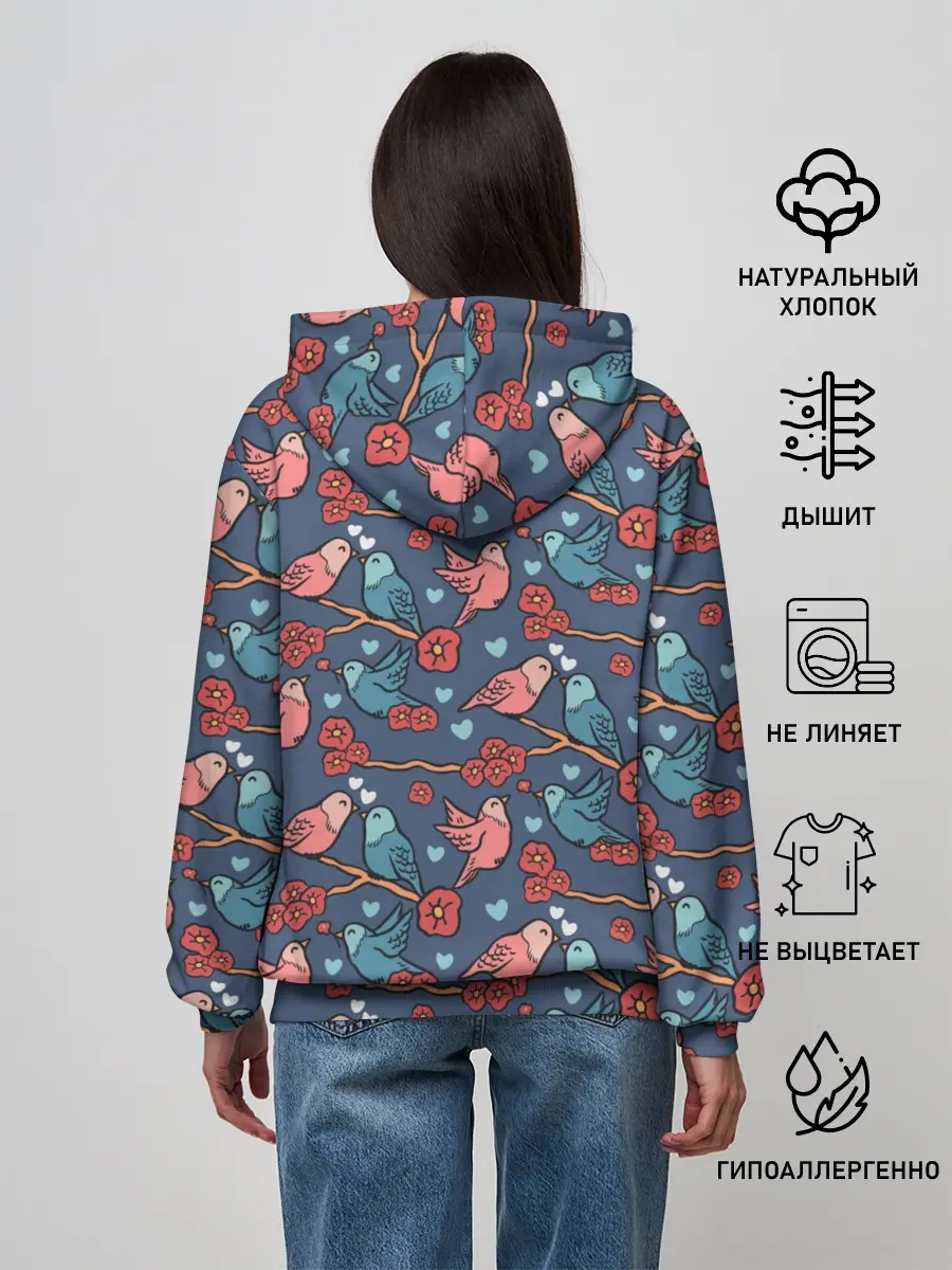 Женское худи / Влюбленные лисички