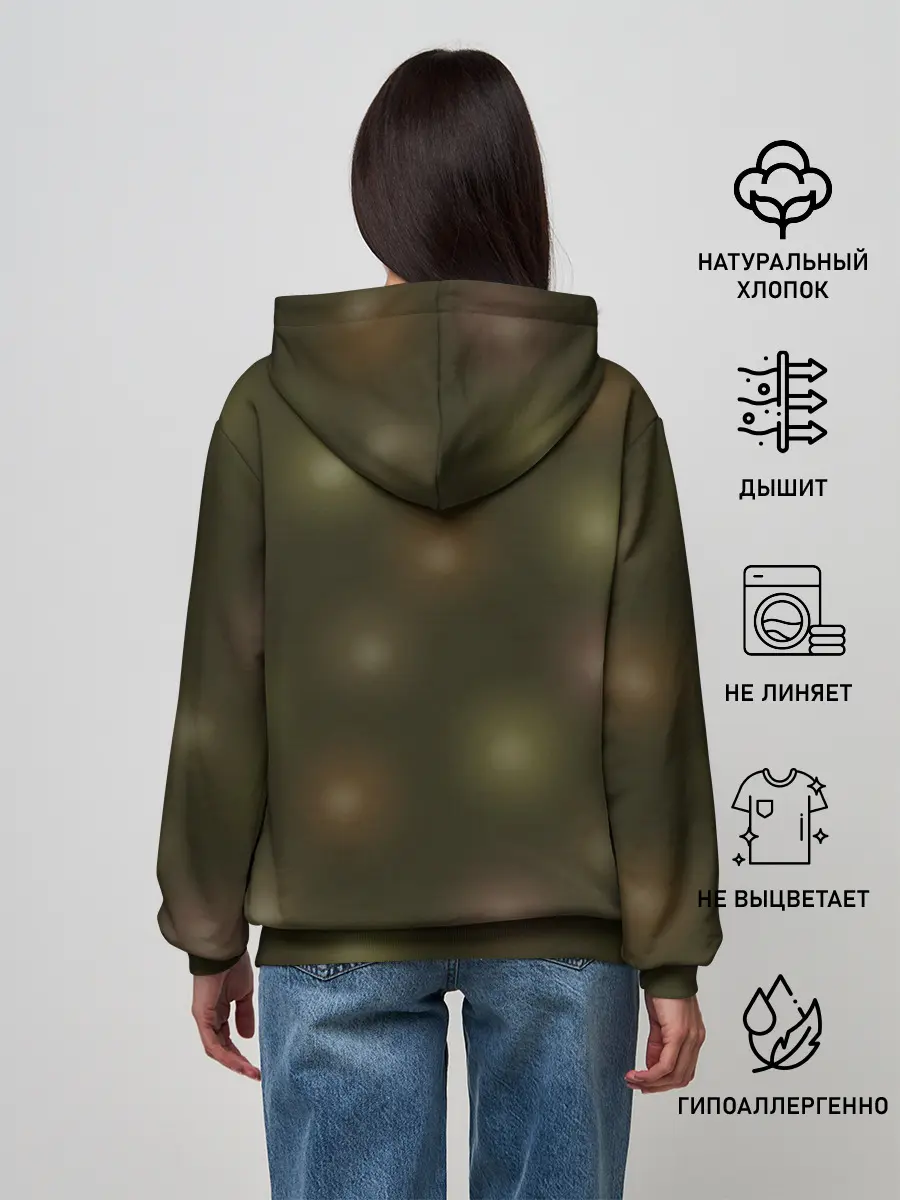 Женское худи / Лисёнок и гирлянда