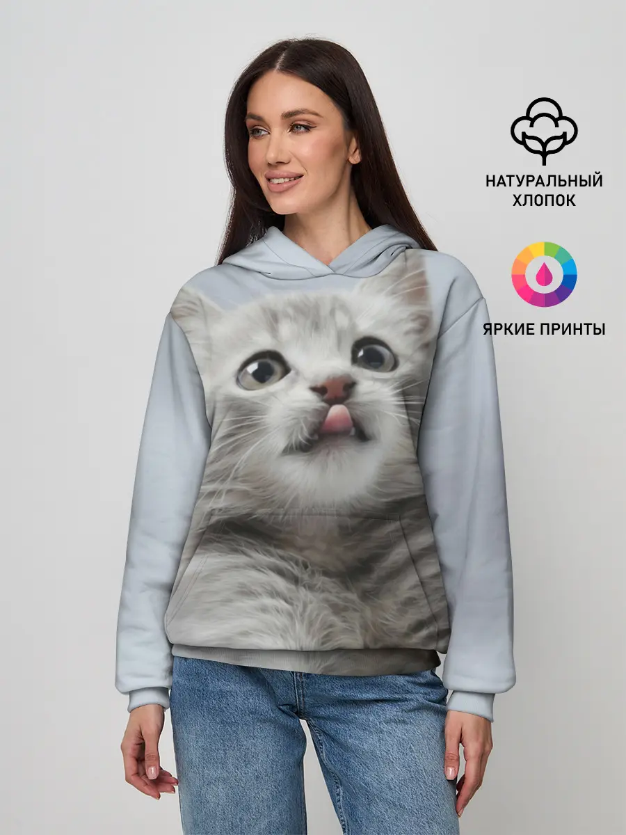 Женское худи / Котенок