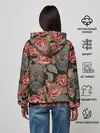 Женское худи / Черепа и розы