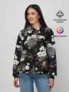 Женское худи / Белые цветы