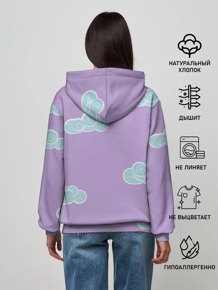 Женское худи / Облачная лама
