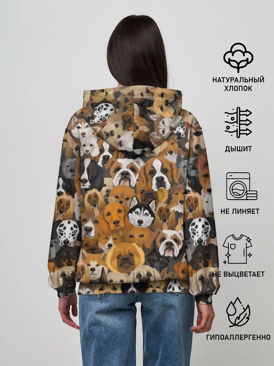 Женское худи / Собаки