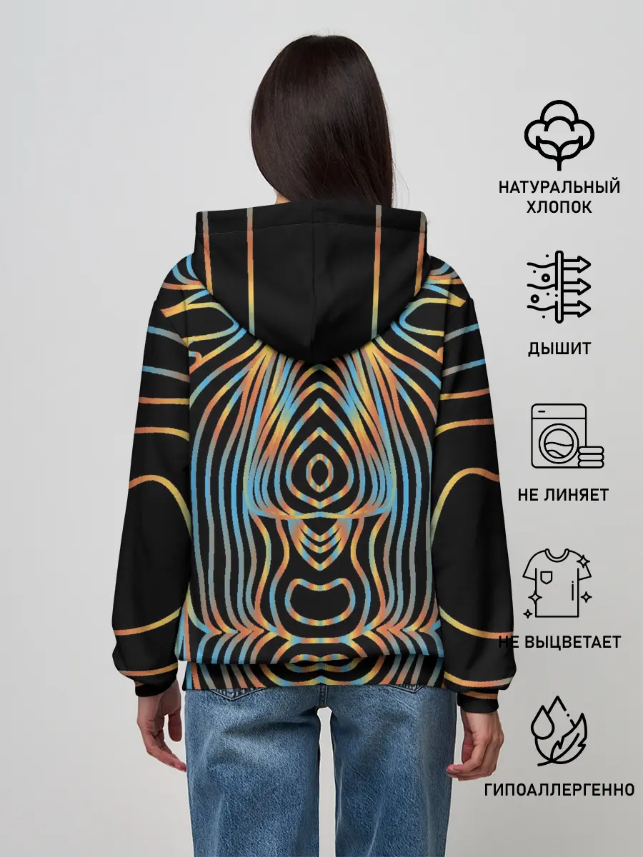 Женское худи / Неоновое свечение