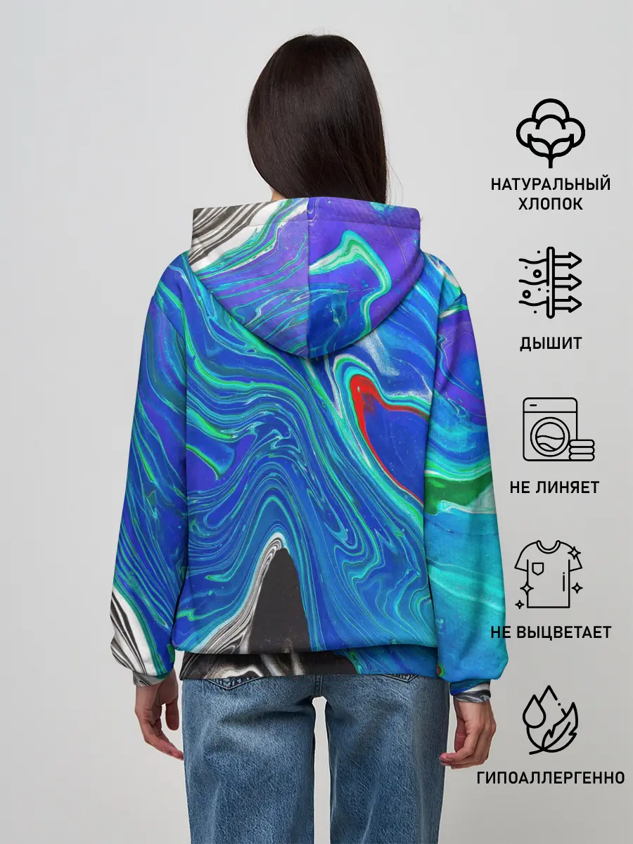 Женское худи / КИСЛОТНЫЙ АКРИЛ