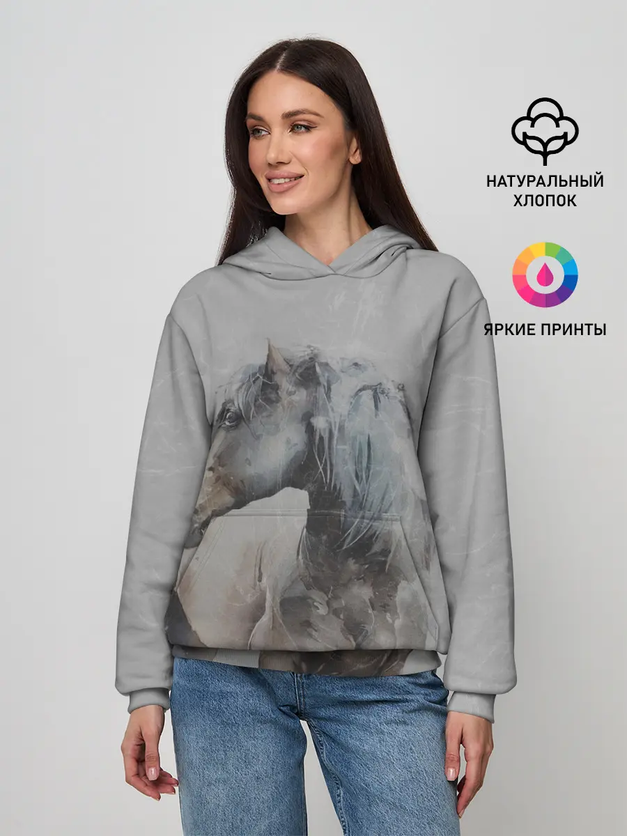 Женское худи / лошадь