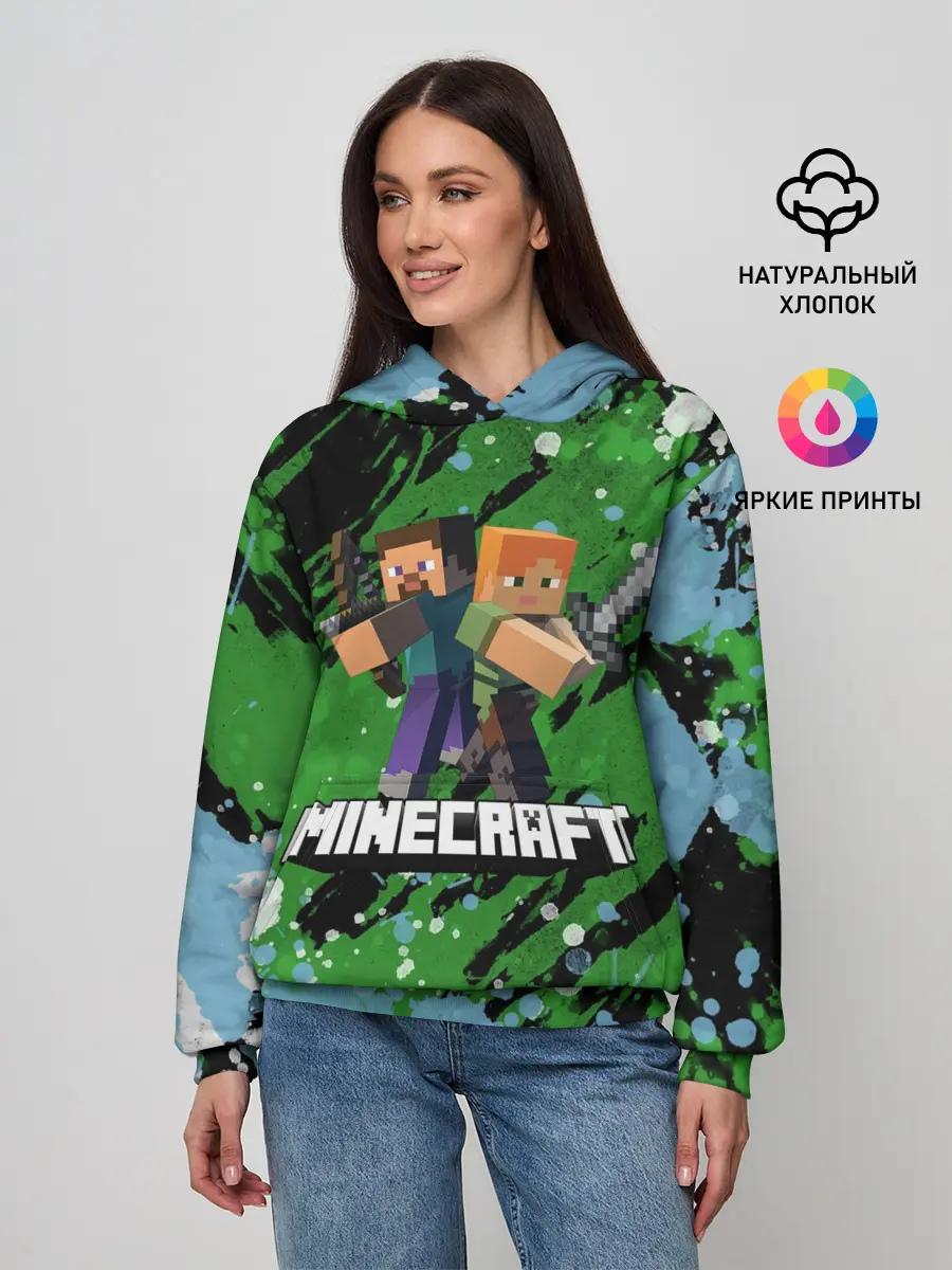 Женское худи / Minecraft / Майнкрафт