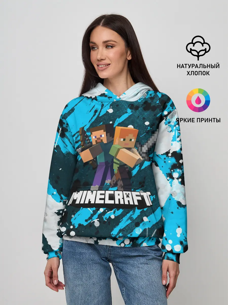 Женское худи / Minecraft / Майнкрафт