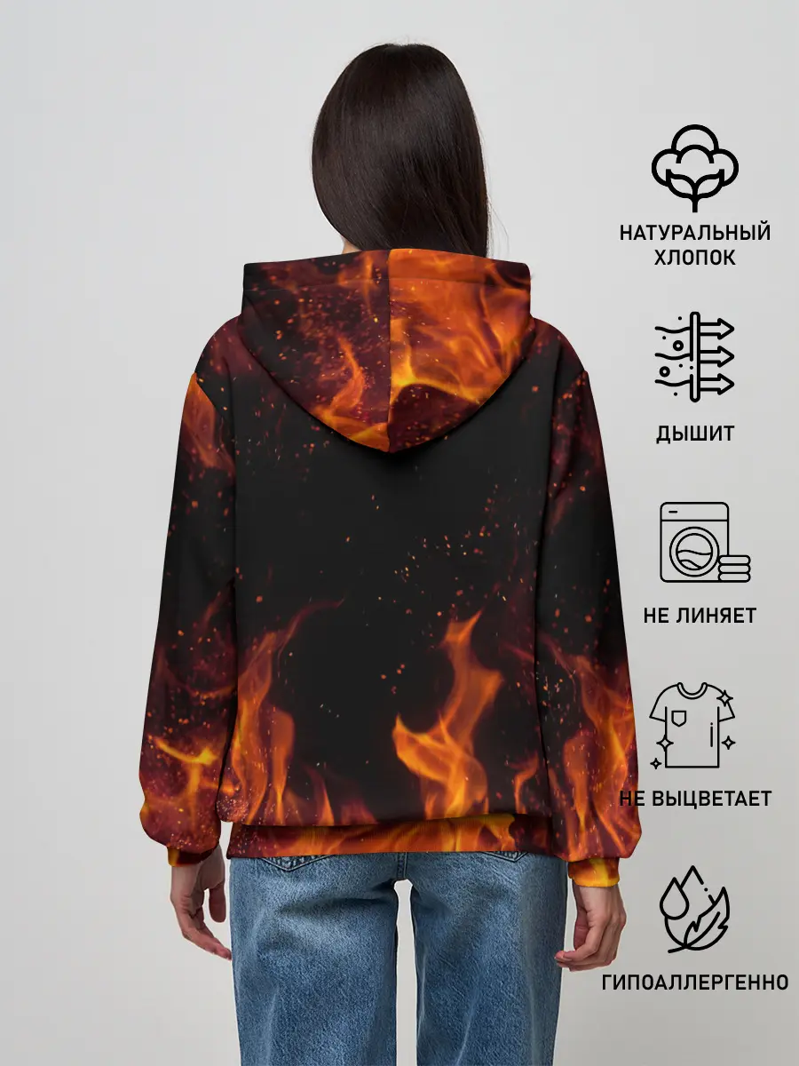 Женское худи / Kimetsu no Yaiba в огне