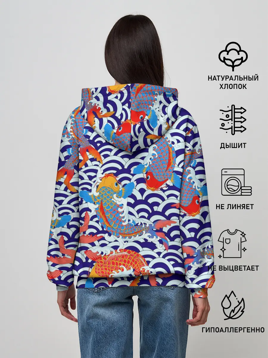 Женское худи / Карп Кои