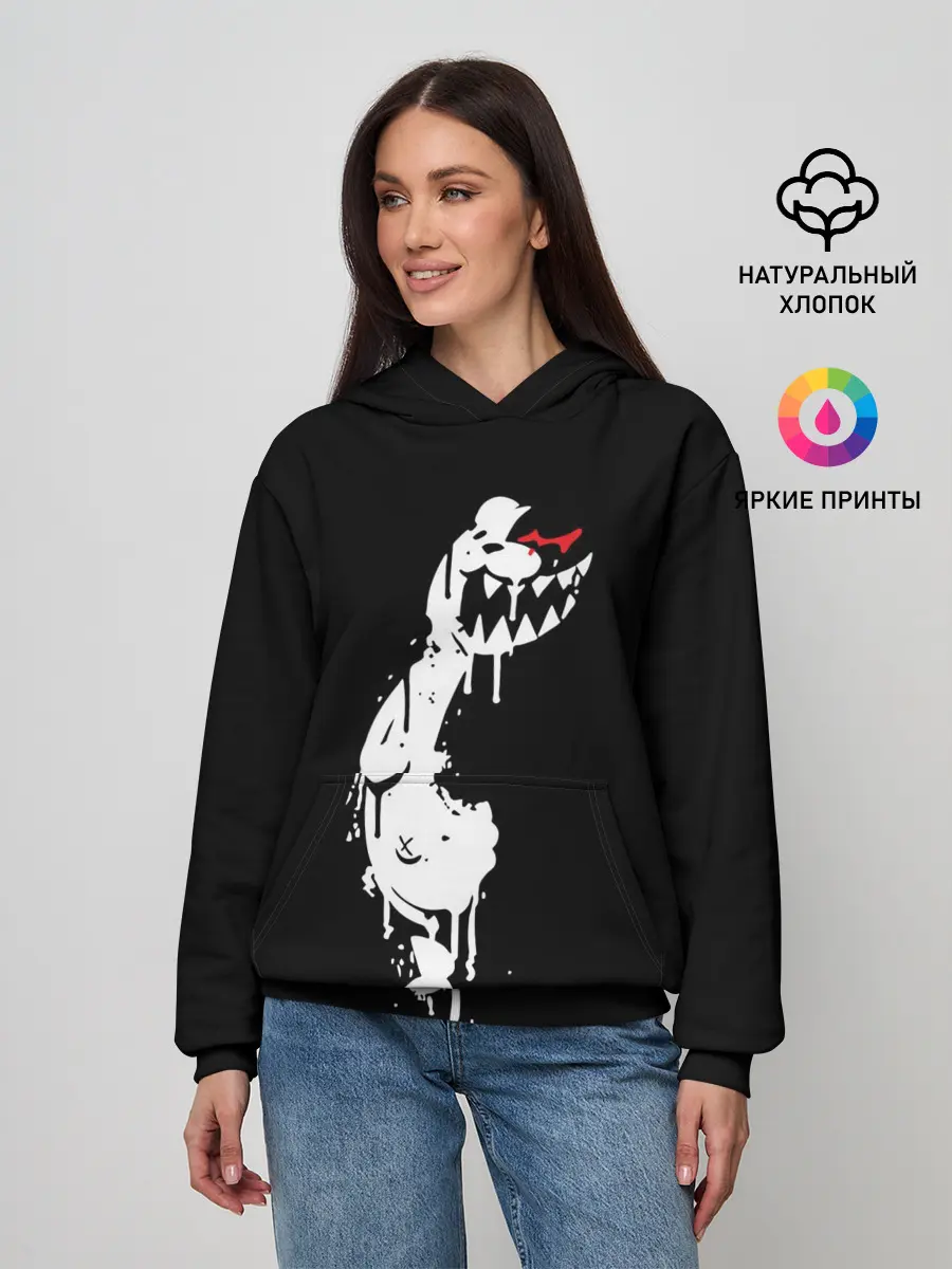 Женское худи / MONOKUMA в темноте