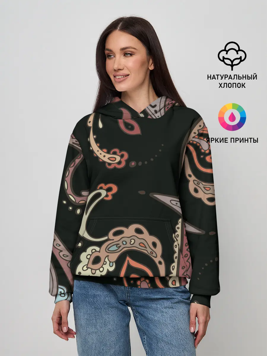 Женское худи / Расписной узор