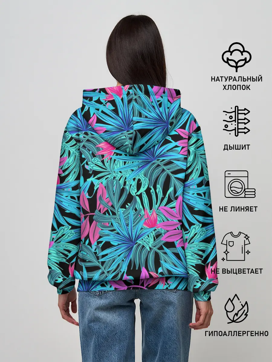 Женское худи / Яркие цветы