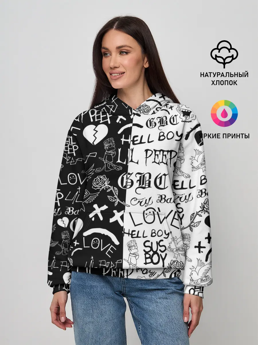 Женское худи / LIL PEEP LOGOBOMBING | ЛИЛ ПИП