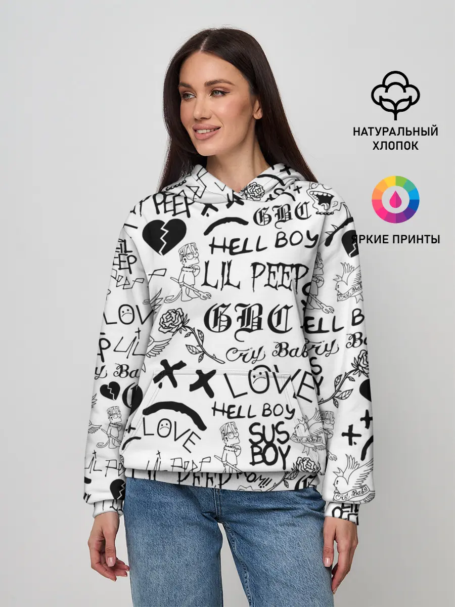 Женское худи / LIL PEEP | ЛИЛ ПИП LOGOBOMBING