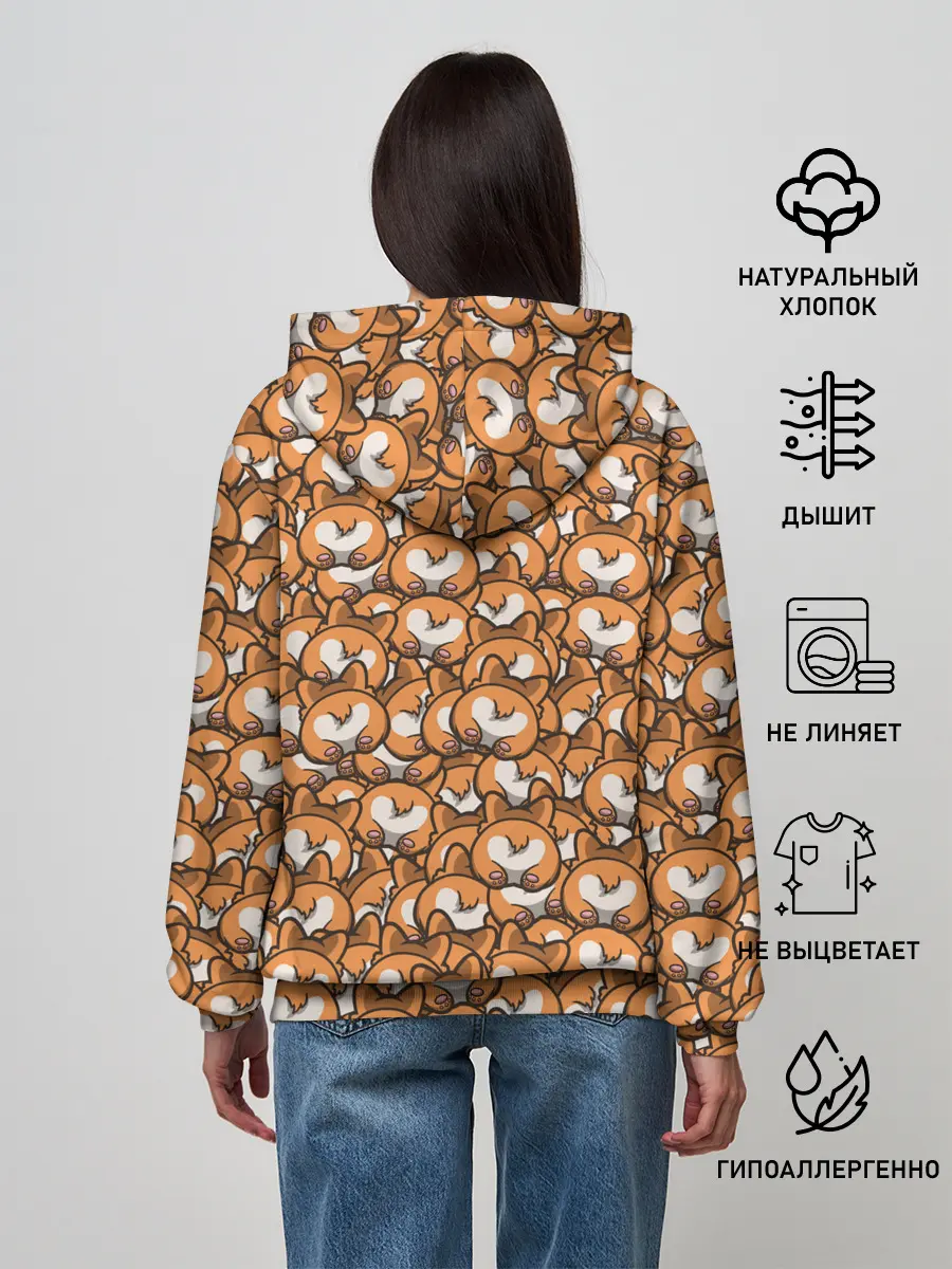 Женское худи / Попки Корги