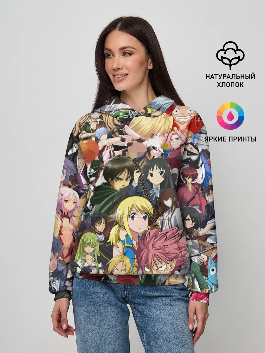 Женское худи / Аниме коллаж