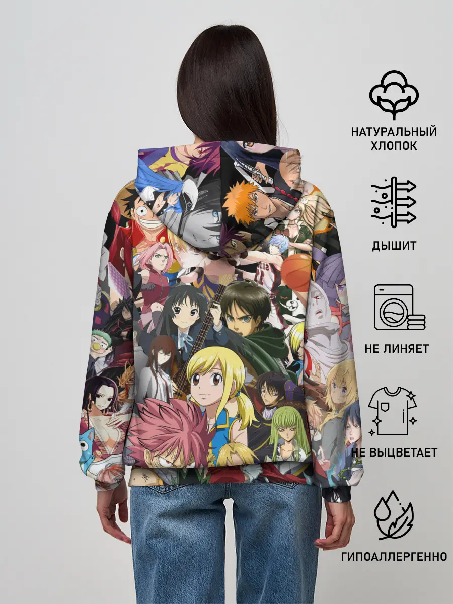 Женское худи / Аниме коллаж
