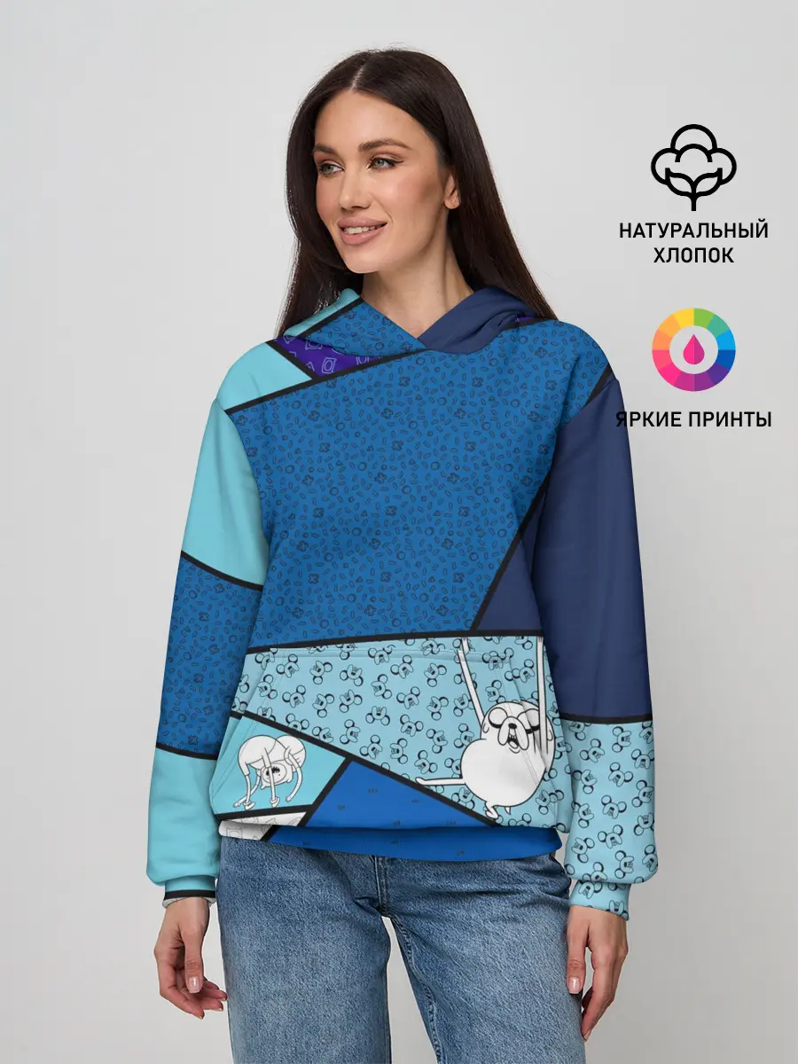 Женское худи / Finn&Jake. Geometric