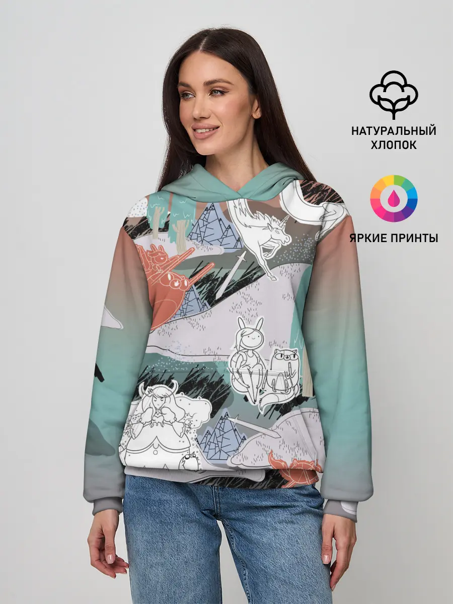Женское худи / Время Приключений
