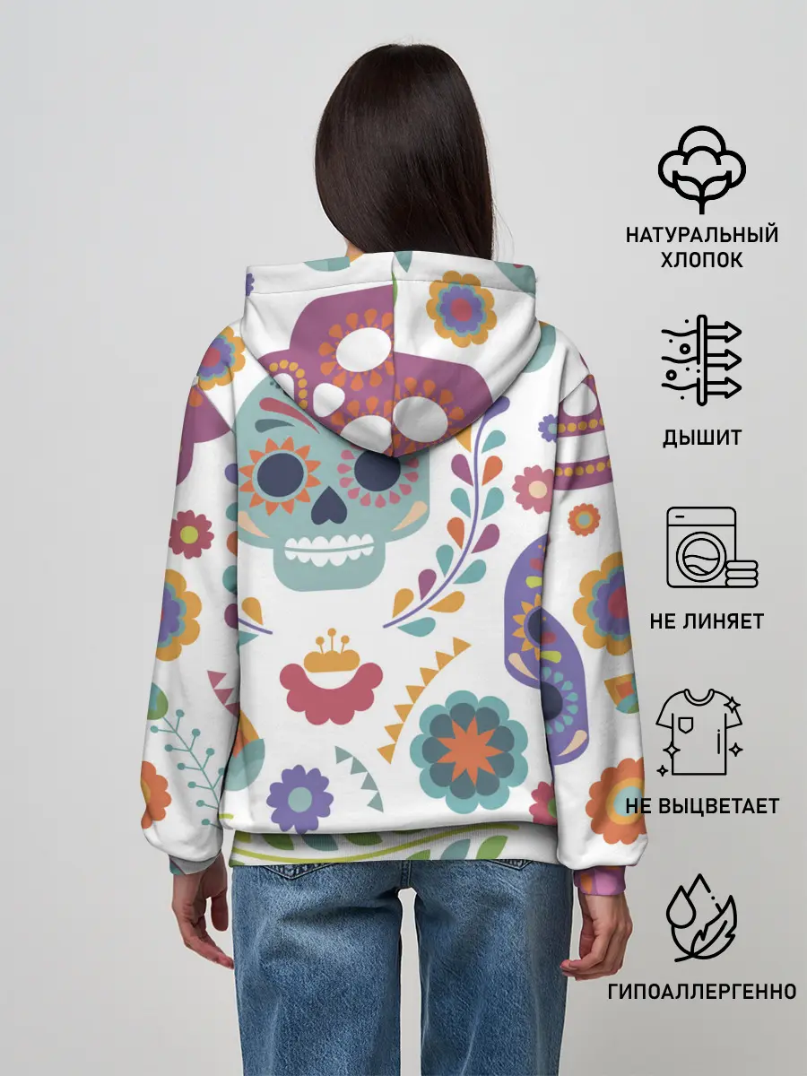 Женское худи / Мексиканские мотивы