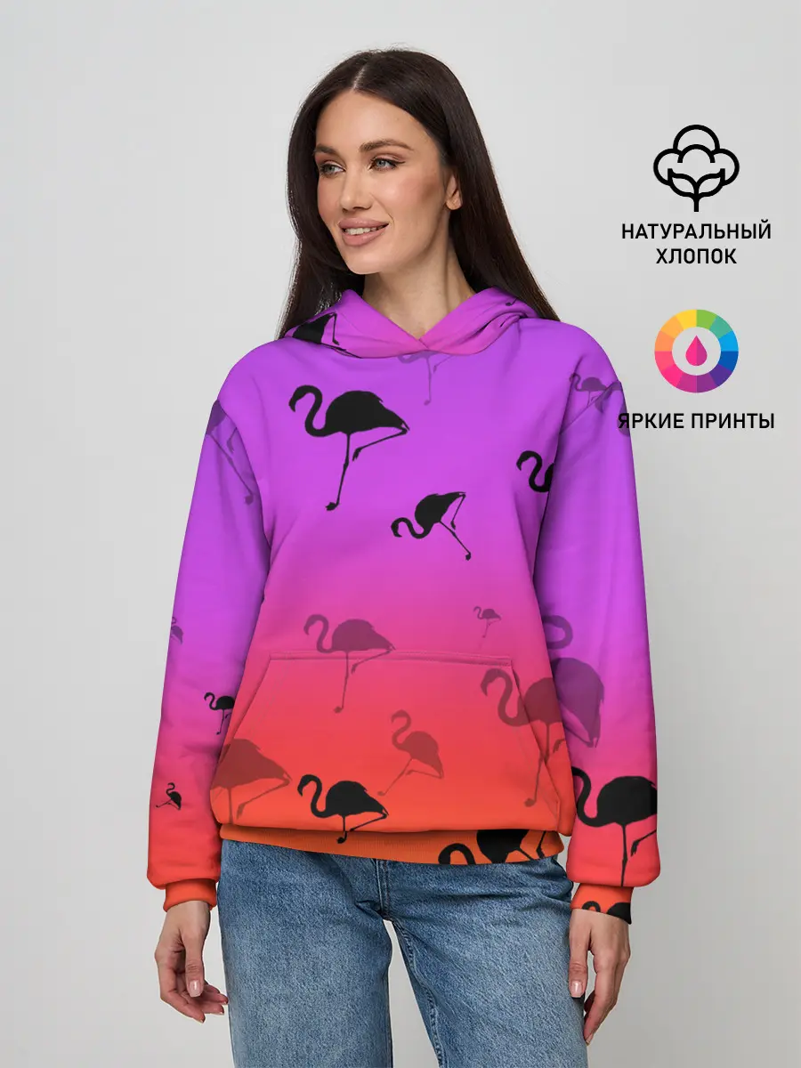 Женское худи / Фламинго