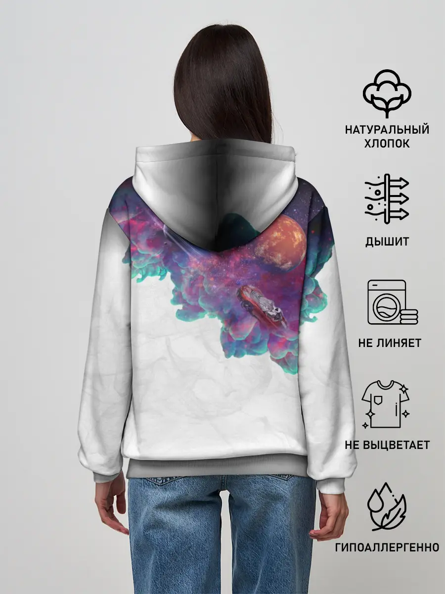 Женское худи / Илон Маск курит космос