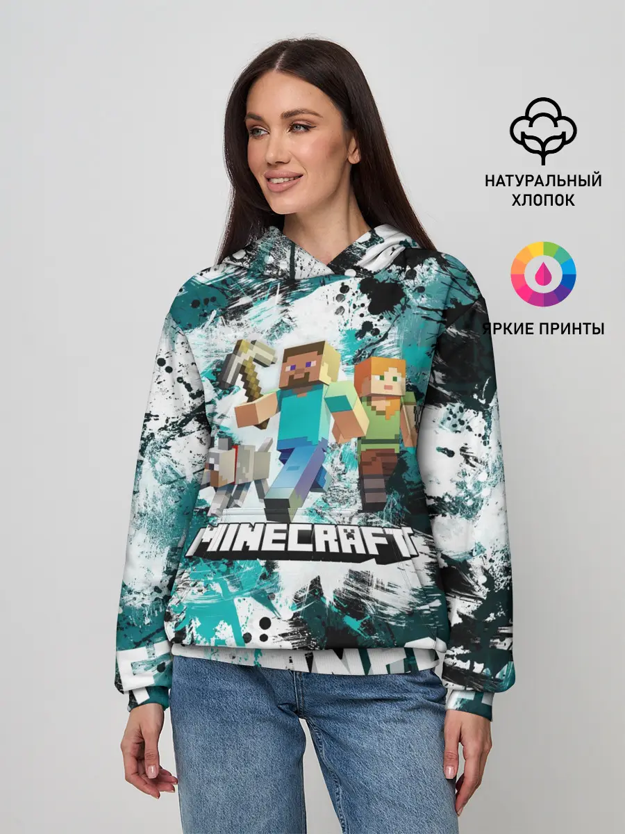 Женское худи / Minecraft / Майнкрафт