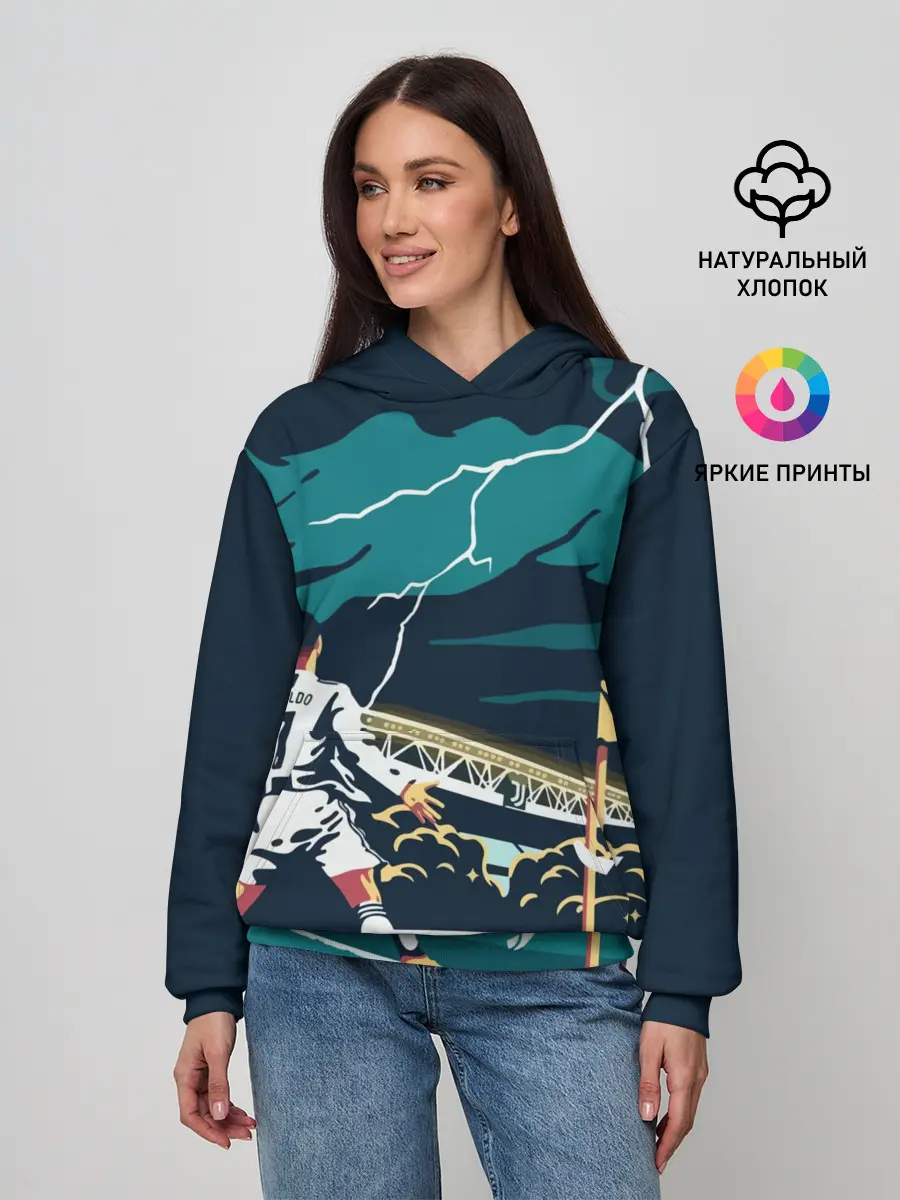 Женское худи / RONALDO JUVE SPORT | РОНАЛДУ