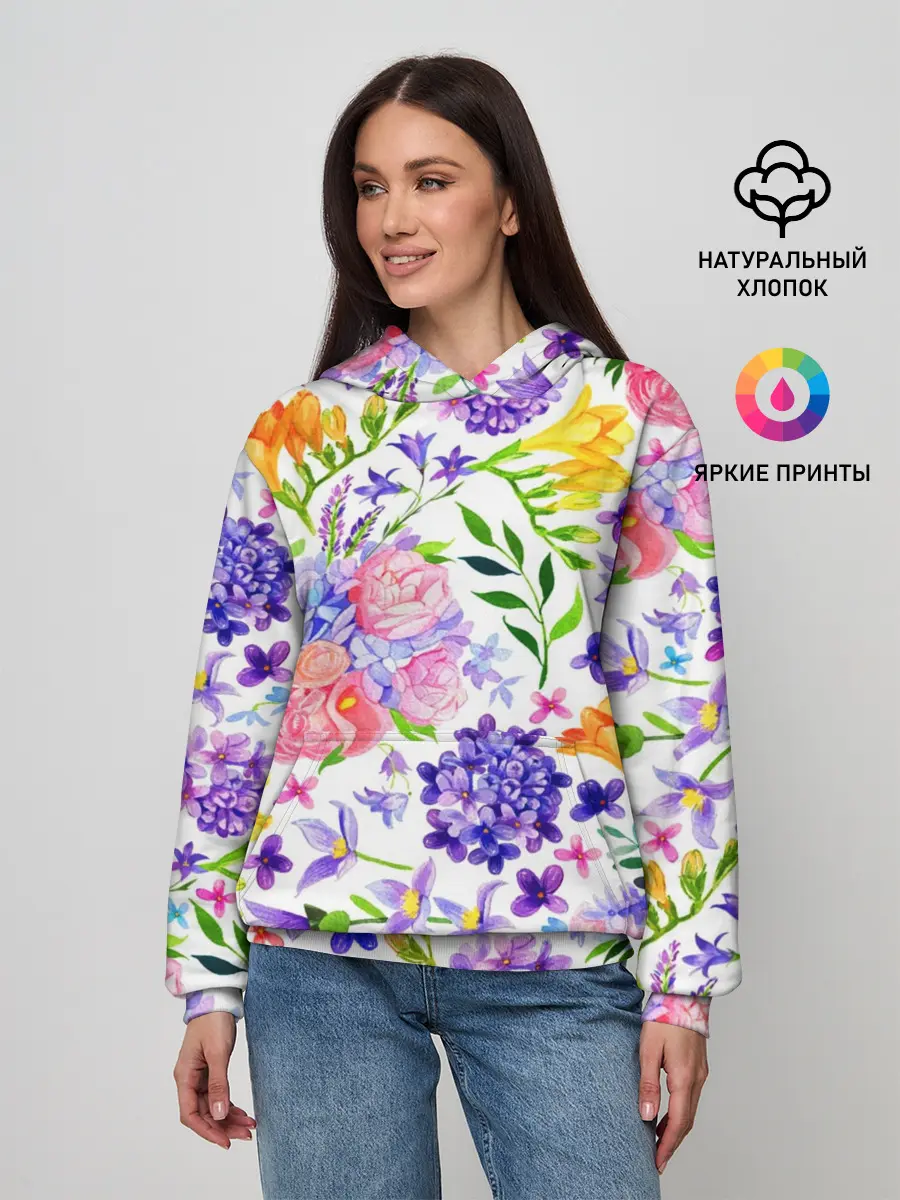 Женское худи / Весенняя пора | Акварель