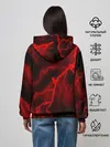Женское худи / МОЛНИЯ RED NEON