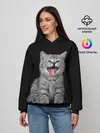 Женское худи / Кричащий кот.