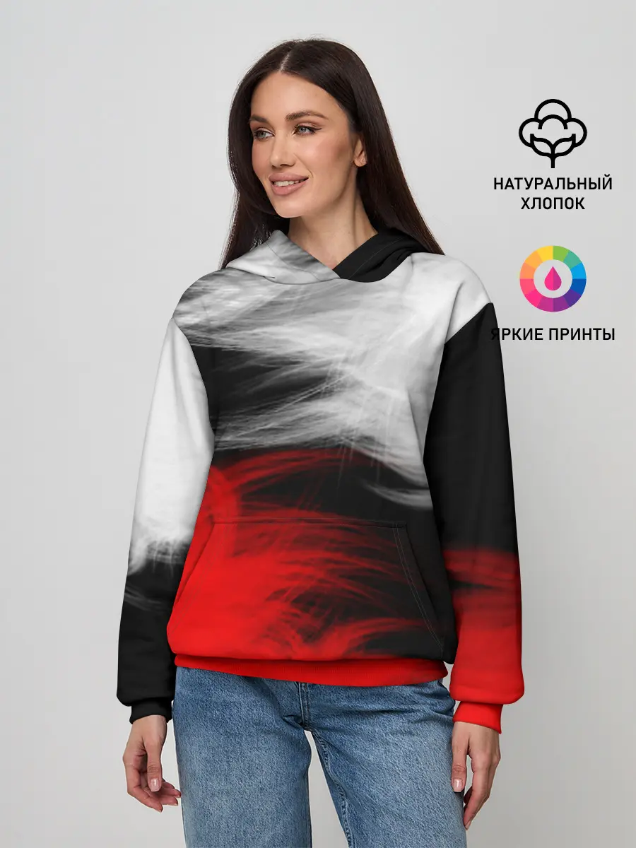 Женское худи / ПЕРЬЯ