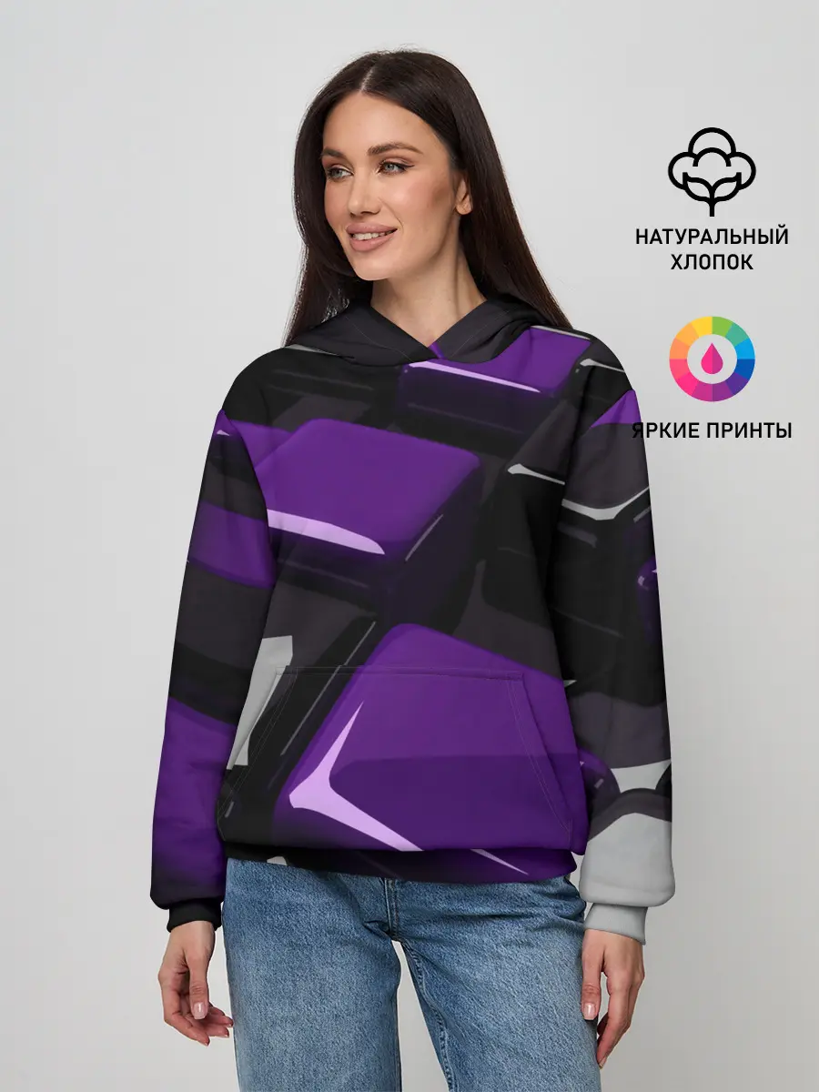 Женское худи / НЕОНОВАЯ ГЕОМЕТРИЯ