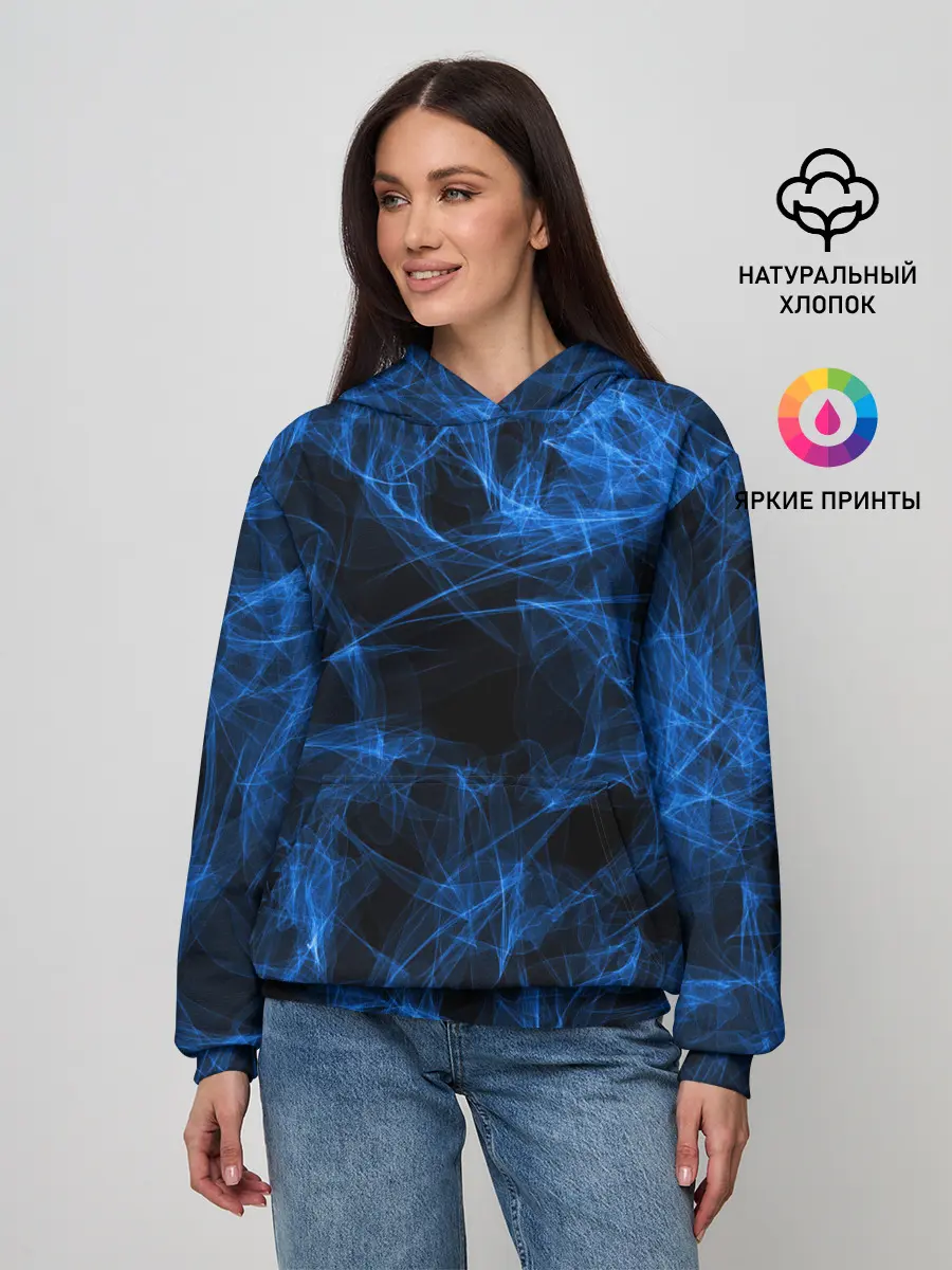 Женское худи / NEON SMOKES STRIPES