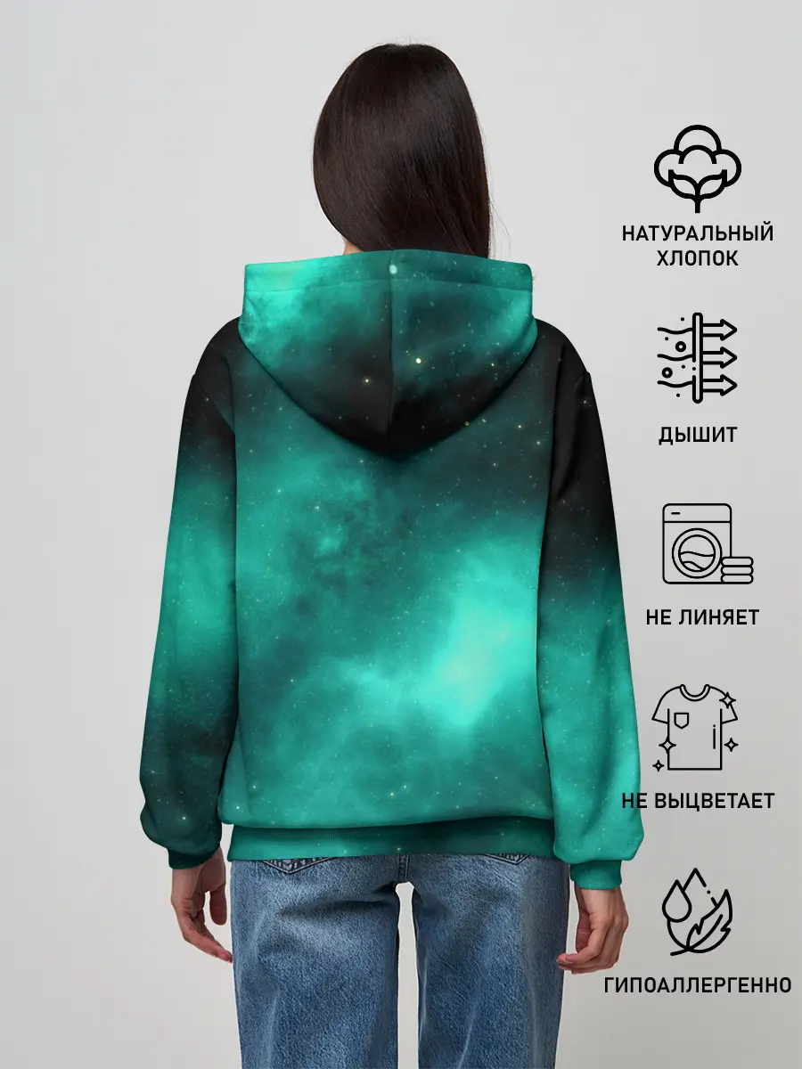 Женское худи / НЕОНОВЫЙ КОСМОС