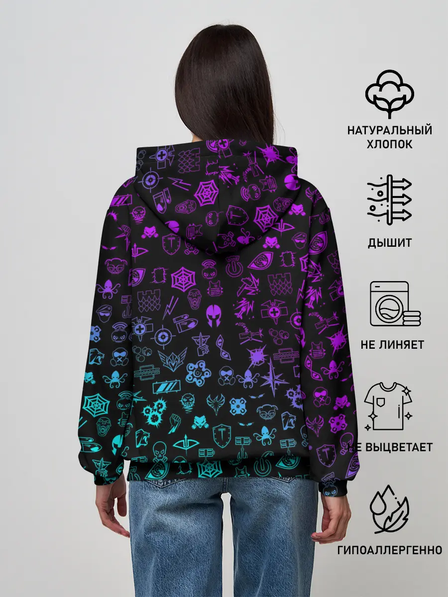 Женское худи / RAINBOW SIX | SIEGE NEON