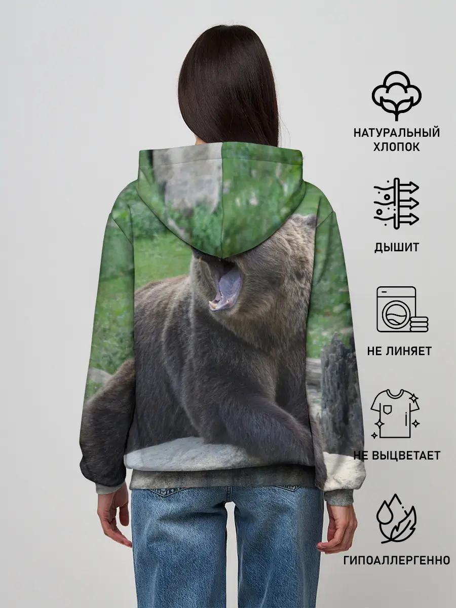 Женское худи / Медведь