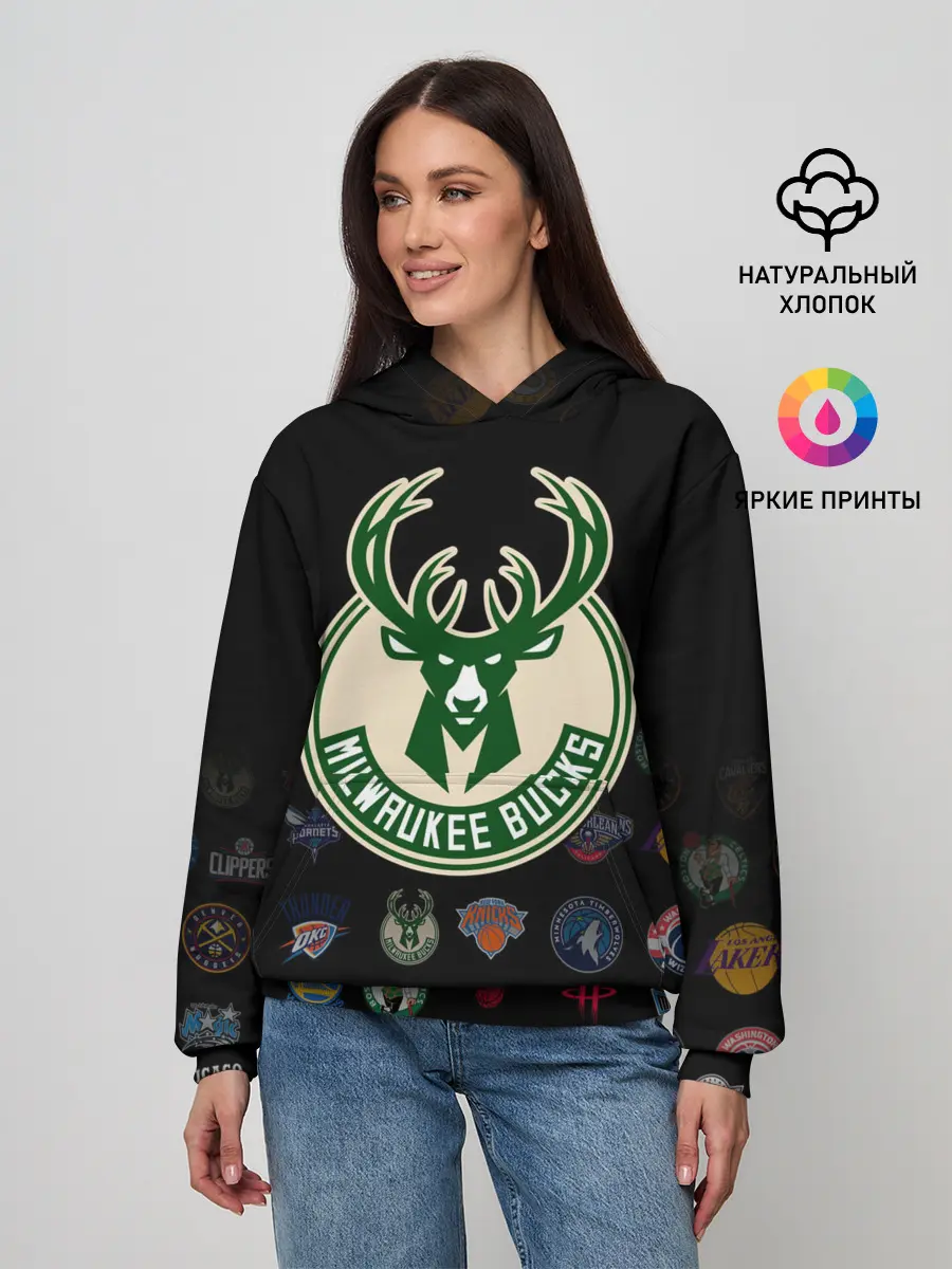 Женское худи / Milwaukee Bucks