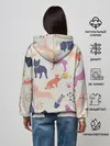 Женское худи / Домашние животные паттерн | Pets pattern