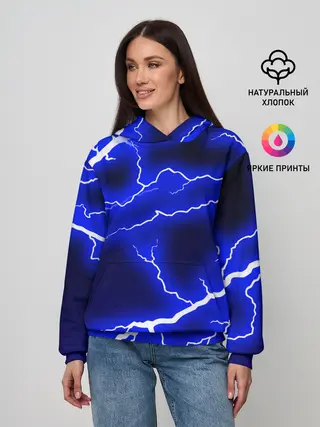 Женское худи / СИНИЕ МОЛНИИ