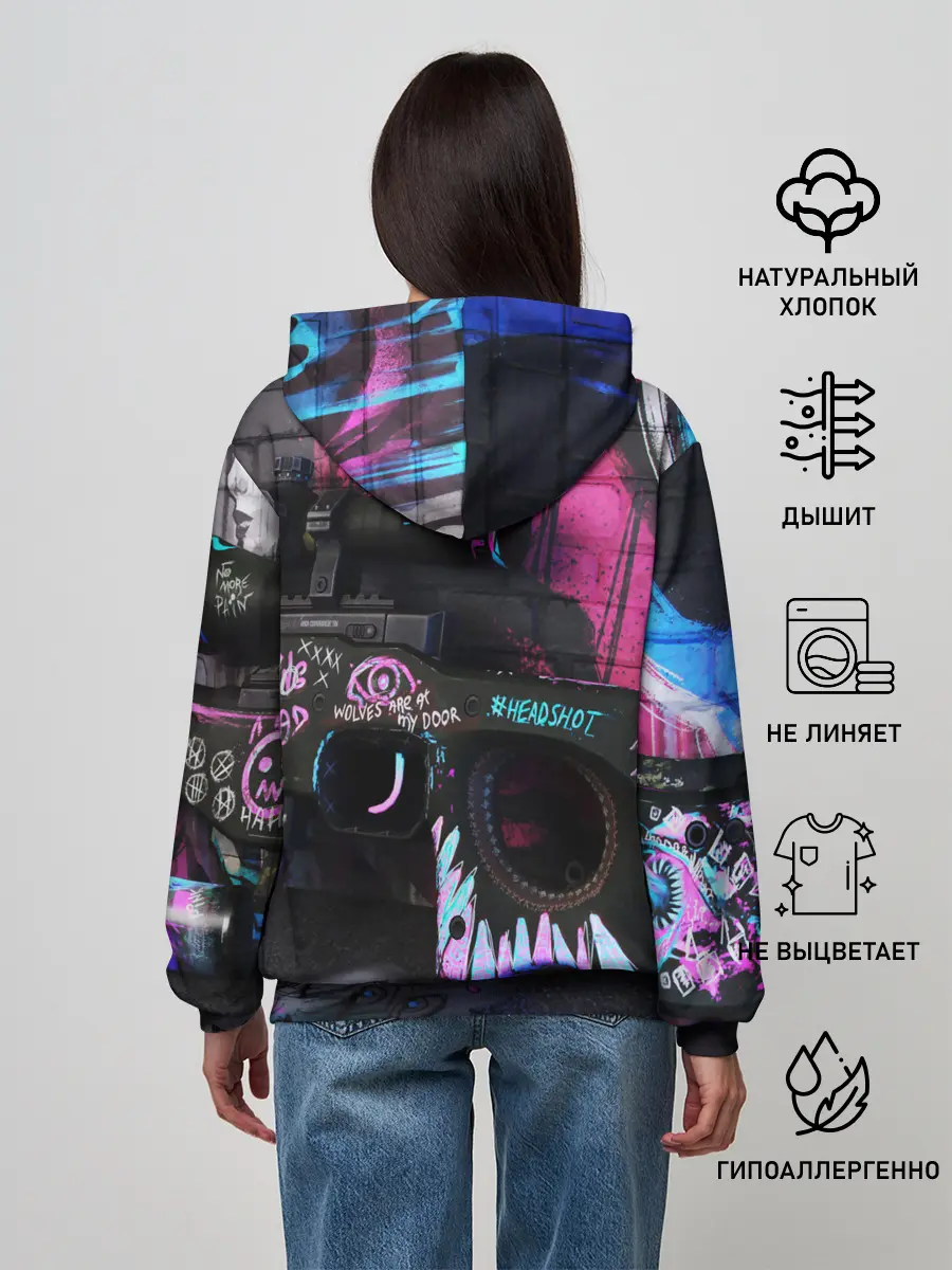 Женское худи / CS GO:НЕОНУАР