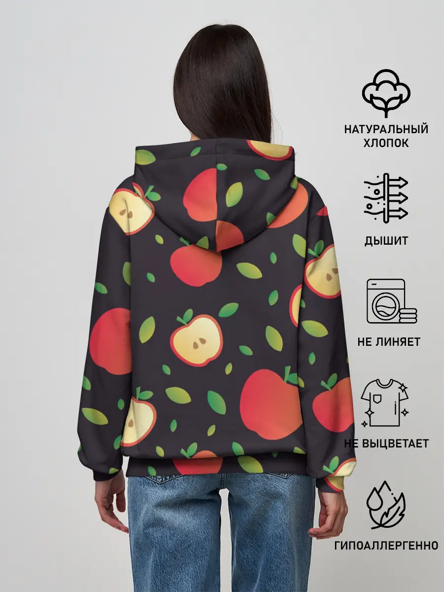 Женское худи / Яблочный узор